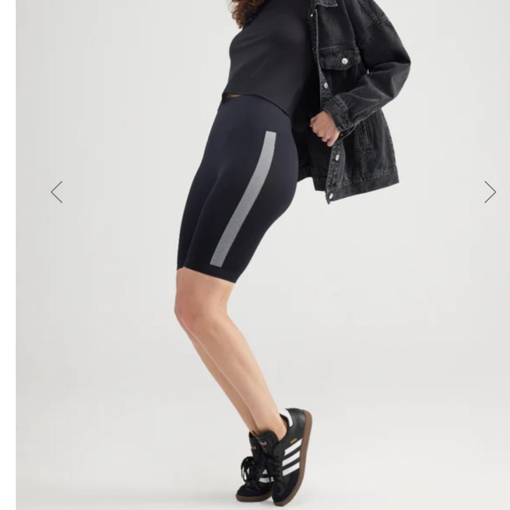 NWOT Yummie Cora Shaping Sleek Black and Gray Bike Shorts (C)